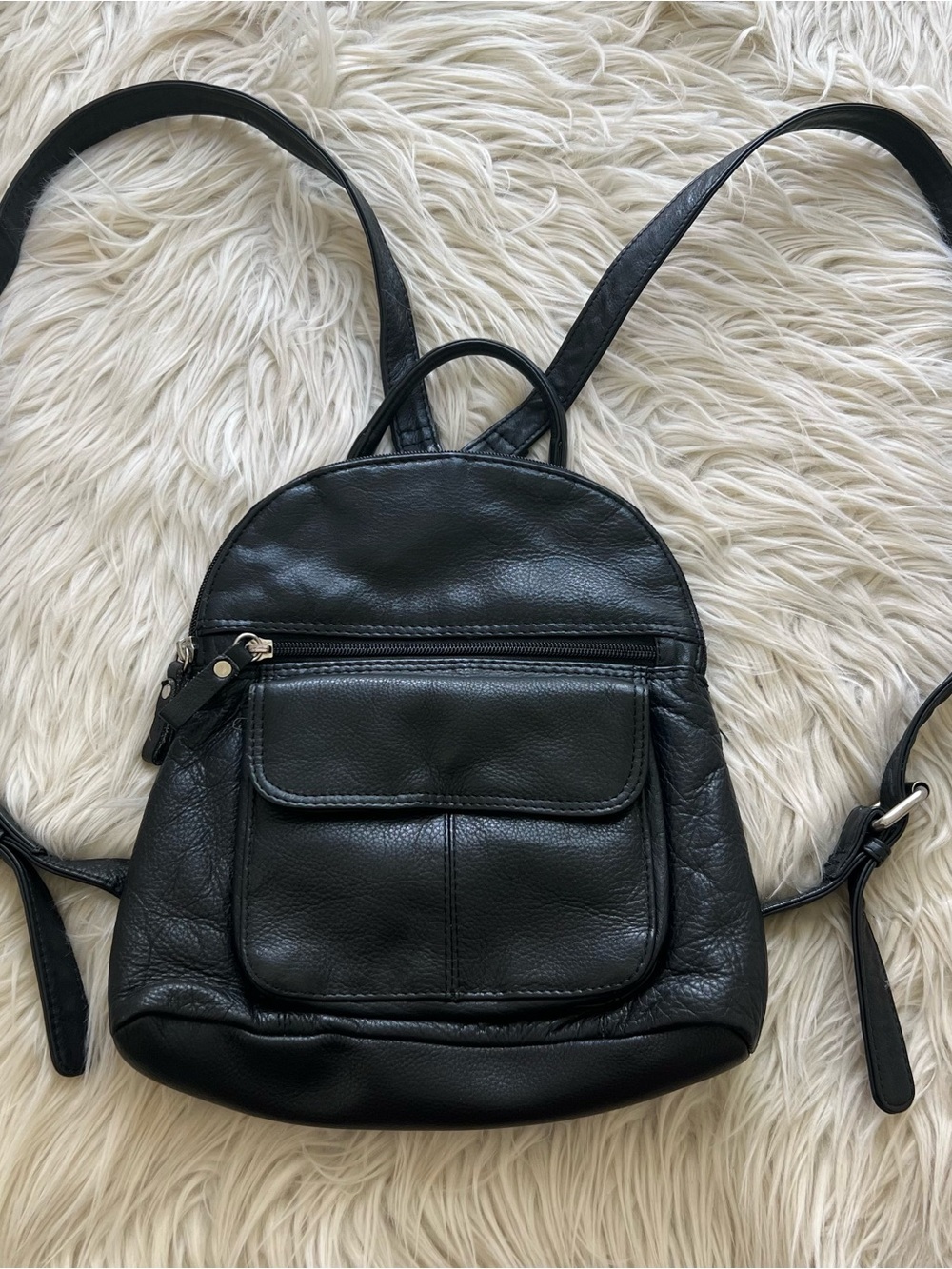 Great American Leatherworks Backpack Black Leather Small Rucksack Purse